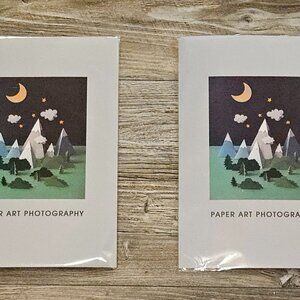 Paper cut pine tree props